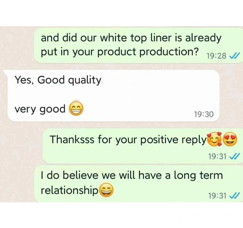 Our customers from Brazil are very happy with the quality of our white top linerboard